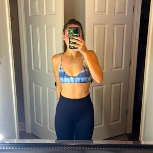 Blue/White bikini top perfect for summer. Straps are adjustable for many sizes.